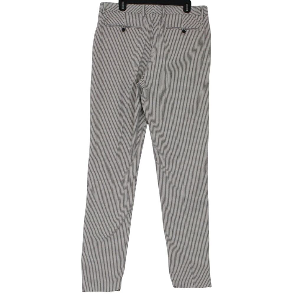 NWOT Bonobos Cream & Navy Pinstriped Pants Big & Tall 34 x 36 Athletic